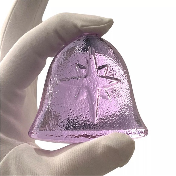 Fire & Light • Rare Lavender Bell Paperweight 2½” Recycled Glass Discontinued - Picture 2 of 9